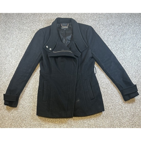 Express Jackets & Blazers - Express Women's Wool Blend Peacoat Jacket Size Medium